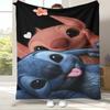 Coperta di Flanella Kawaii a Punto S, Coperta Morbida e Calda in Peluche per Casa, Camera da Letto, Letto, Divano, Campeggio, Picnic, regalo bambini