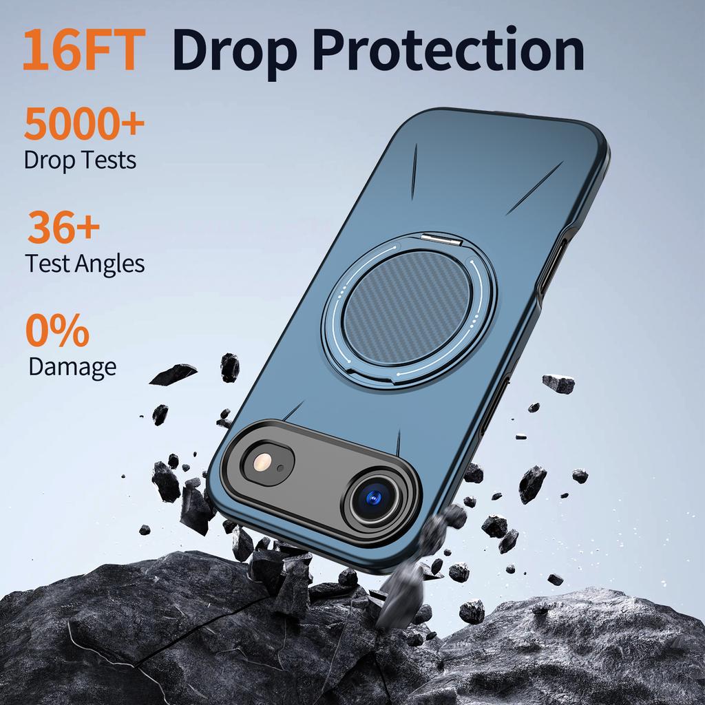 Für iPhone 17 Air Magnetische Hülle Drehbarer Ständer TPU+PC Handyhülle