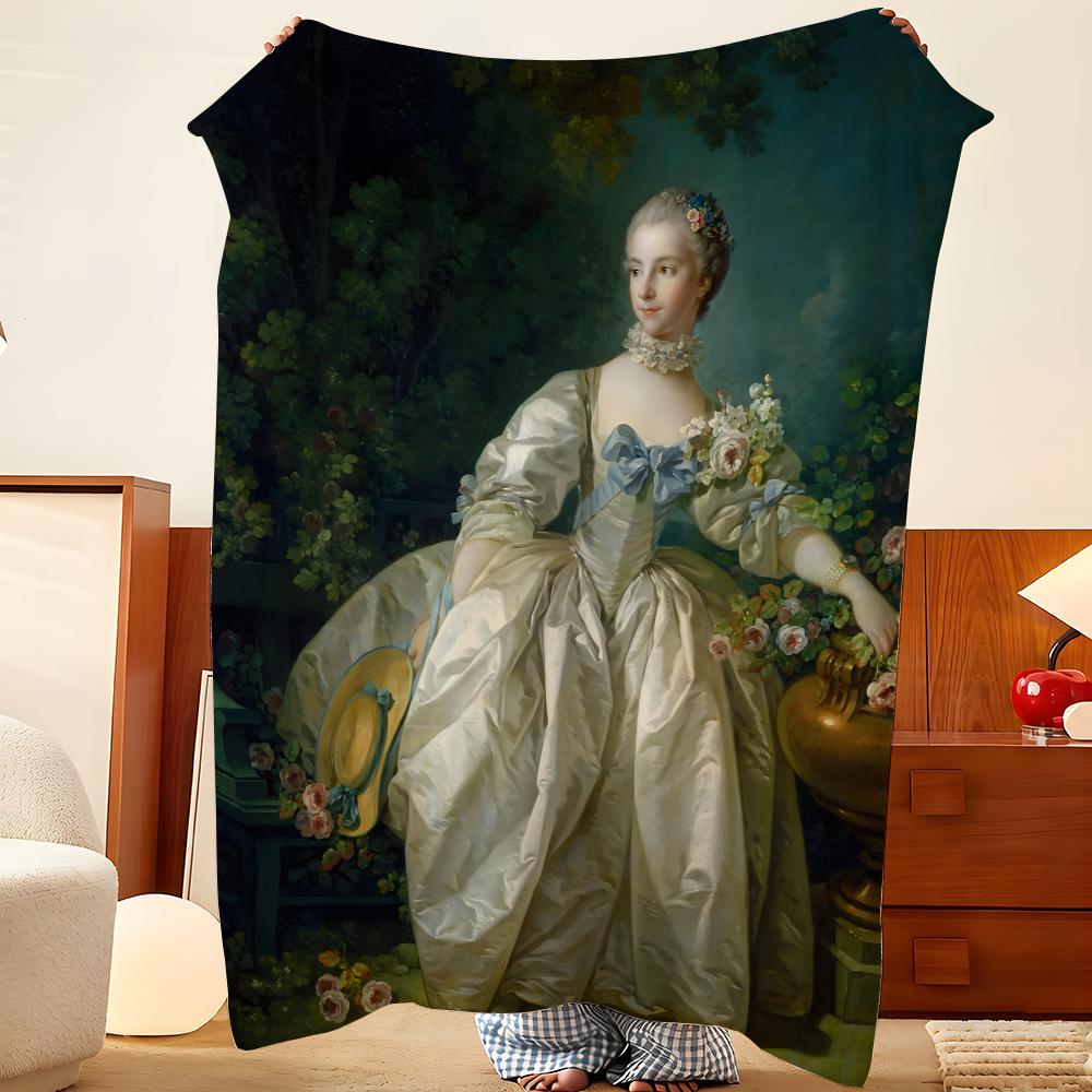 Artist F-Francois B-Boucher Throw Flannel Throw Blanket, Lightweight Cozy, Durable Washable cute Cool