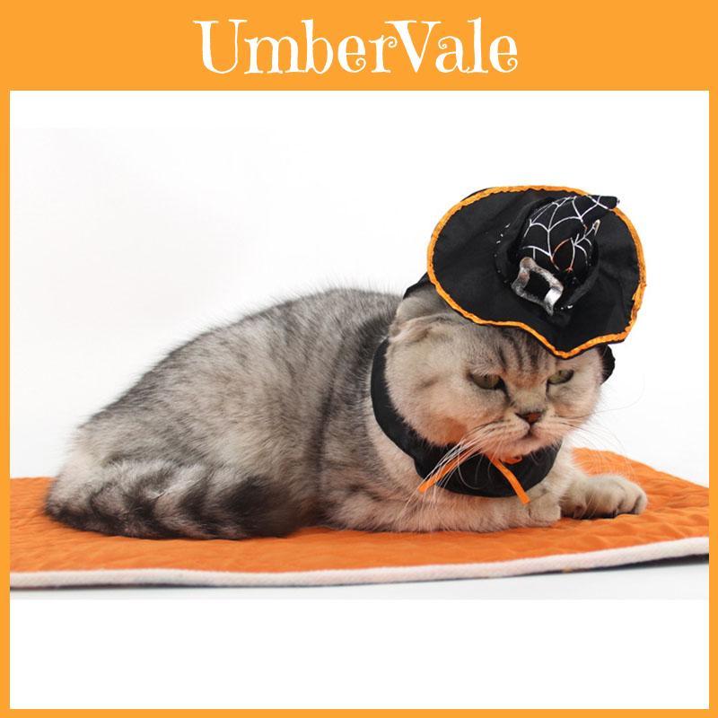 Premium Quality Halloween Xmas Pet Cat Dog Teddy Plush Hat Wizard Pumpkin Headgear