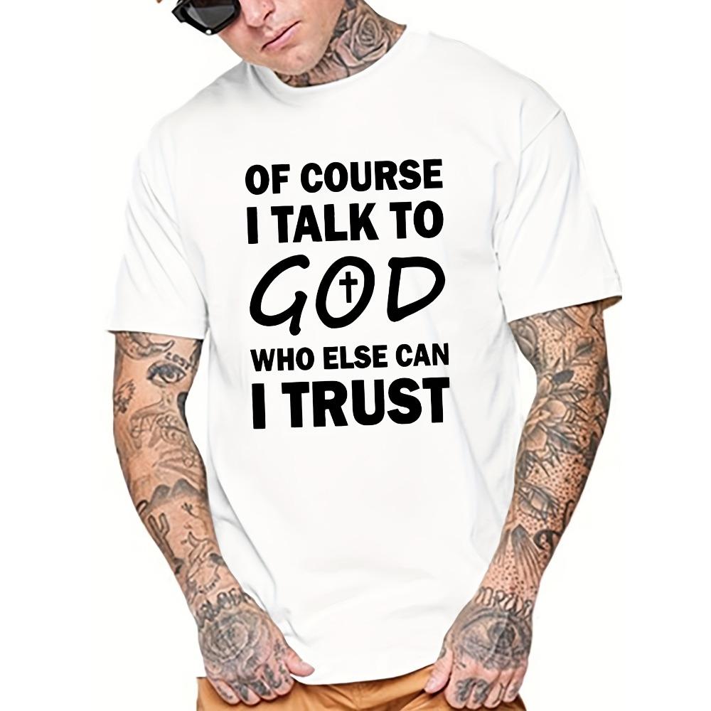 

Футболка с принтом «Поговори с Богом Иисусом», повседневные футболки с коротким рукавом на лето, весну и осень, свободные топы в подарок 5XL