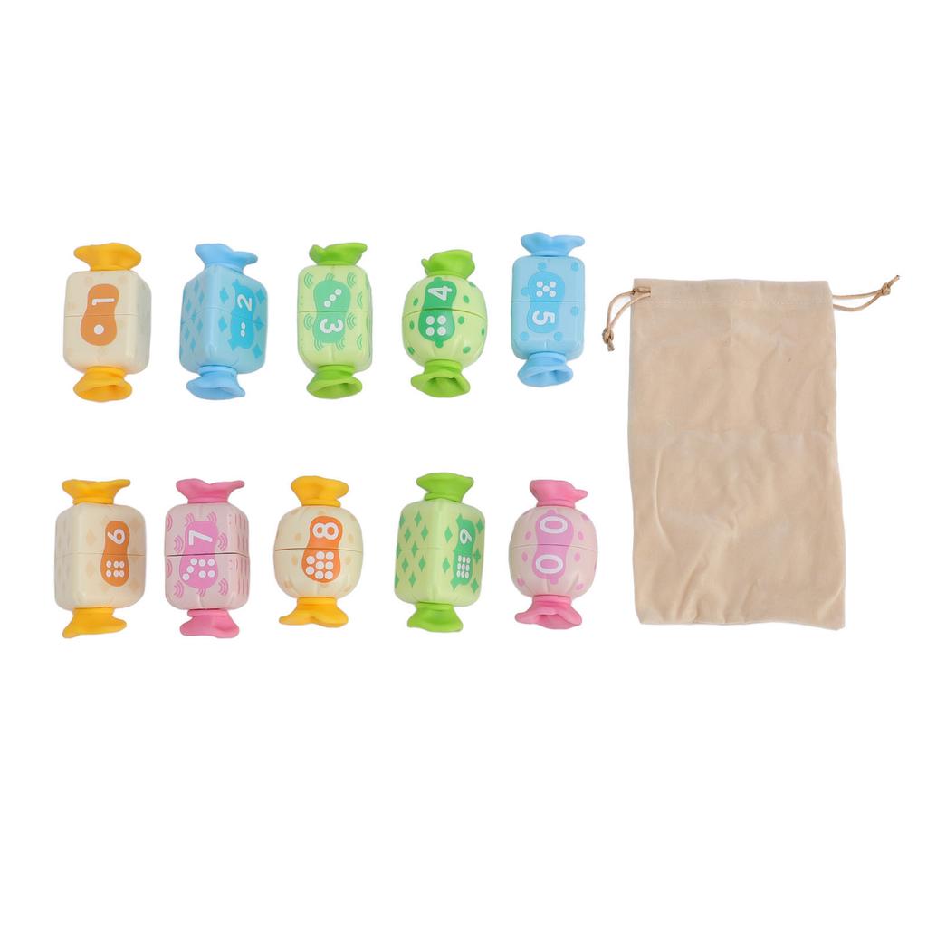 Number Matching Toy Color Shape Recognition Fine Motor Skill Educational Candy Shaped Number Countin