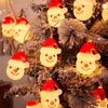 1pc 10/20 LED Fairy Lights Snowman/Bear/Joker Christmas Lights Battery Powered For Xmas Tree Party Window Christmas Decoration