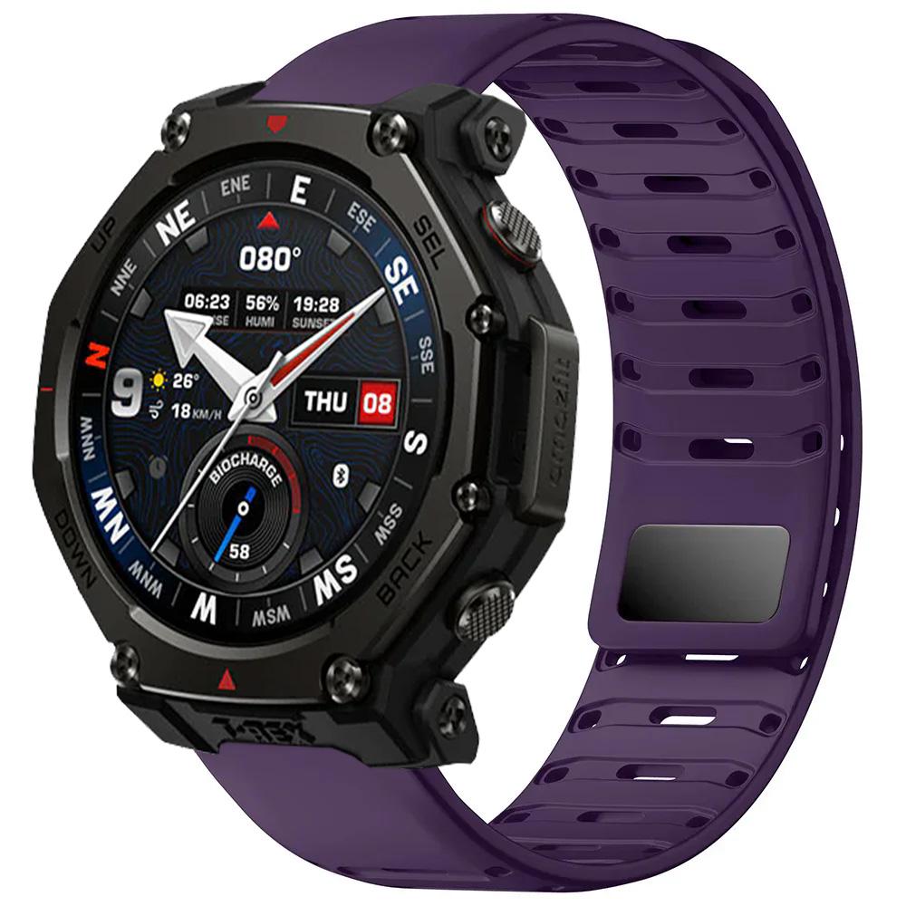 22mm Silicone Sports Strap For Amazfit T-Rex3 Pro 48mm Helio Magnetic Watchband For Amazfit Balance 2 1/Bip 6 5 Bracelet Correa