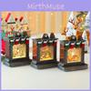 Ornament Music Fireplace Box With Snowman And Reindeer Christmas Gift Decor
