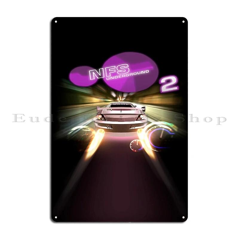 Need For Speed Underground Fountains City Center Metal Plaque personalized Funny Bar Decoration Wall Cave Tin Sign Poster