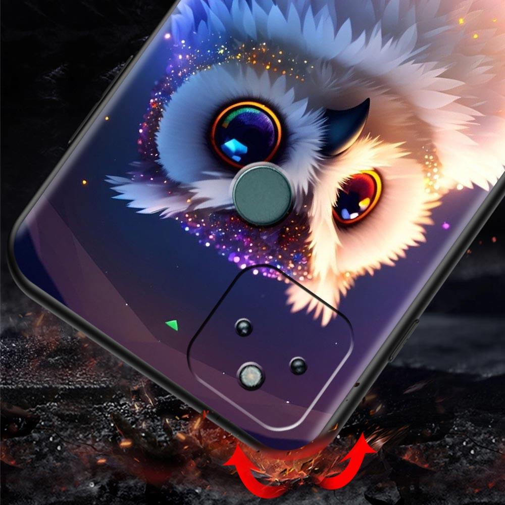 Phone Case Cover for Google Pixel 10 9 8 7 6 7A 6A Pro Shockproof Soft TPU 10 9 Pro XL Shell Capas Fundas Cartoon Cute Owl Bags