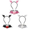 Halloween Masquerade Bat Wings Headband: Cosplay & Party Accessory