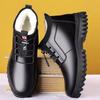 Winter Men's Shoes Fleece Thickened Leather Sports Casual Shoes Warm Cotton Shoes