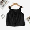ZANZEA Women Lace Splice Square Collar Summer Casual Sleeveless Vest Tops
