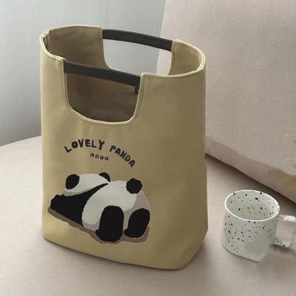 

Going out, literary canvas, canvas bag to work, mommy, student lunch box, bucket, bento, casual and simple