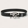 Gotischer Schädel Strass Schnalle Gürtel - Stilvolles Subkultur Punk Nieten Hip-Hop Rock Y2K Gürtel Accessoire Lässig Täglich ,Für Männer Frauen