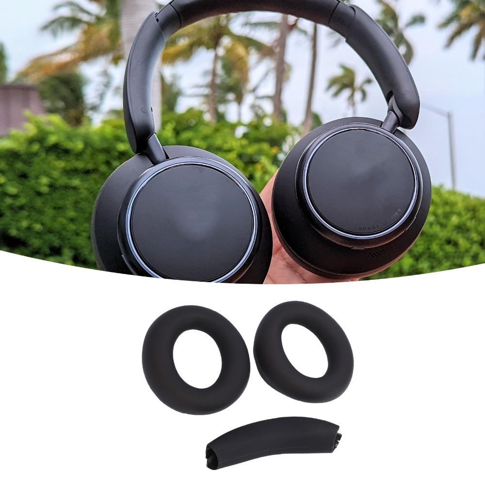 Silicone Ear Pads Cushions + Headband for Soundcore By Anker Space Q45 Q35 Q30 Headphone Repair