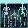 Halloween Scary Prop Luminous Hanging Human Skeleton Outdoor Party Decoration
