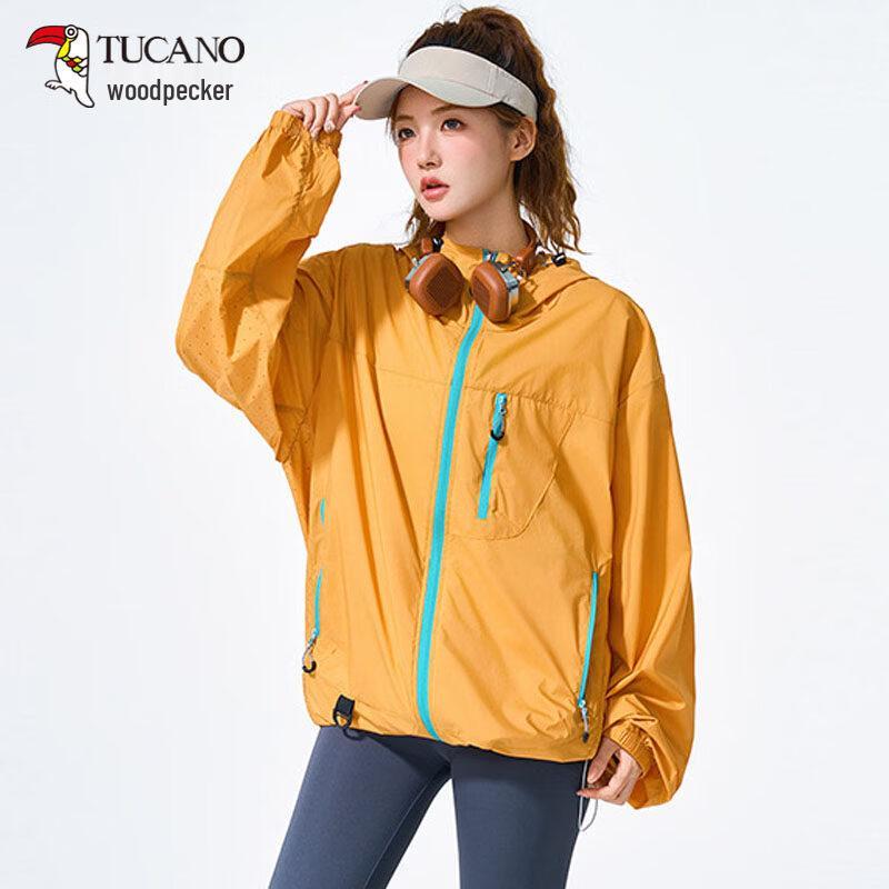 

TUCANO Women s UPF50+ Hooded Ice Silk Sun Protection Jacket L