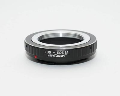 Adaptateur d'objectif Leica M39 vers Monture Canon EOS M avec Chiffon pour objectif K&F m39-eosm (KFEOSM)