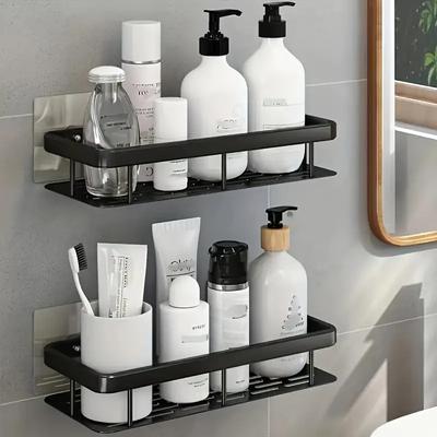 Duvara Monte Duş Rafı, Geniş Kapasiteli, Banyo ve Mutfak İçin Yüzer Raf, Yer Tasarrufu Sağlayan, Tuvalet Malzemelerini, Kozmetikleri Saklamak İçin Kullanılır