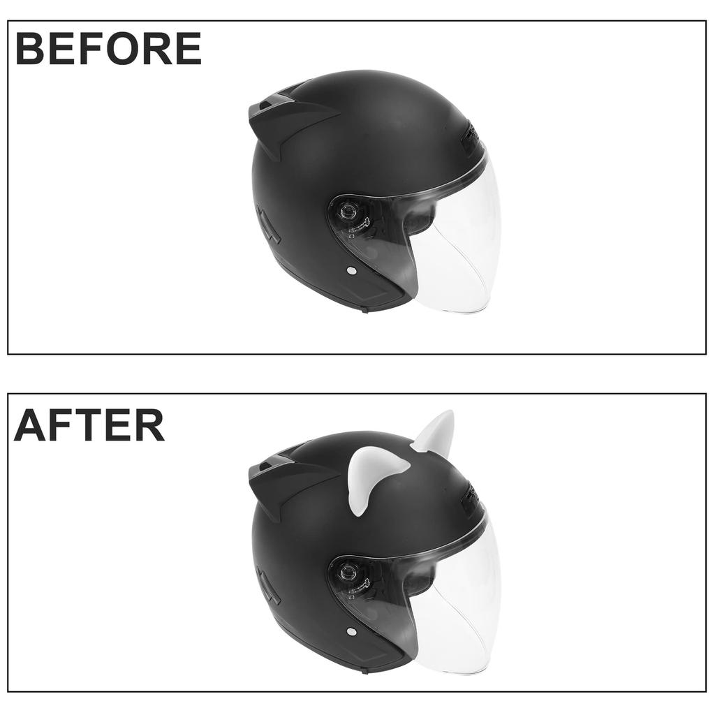uxcell Devil Horn Decoration Stick Attachment Helmet with Suction Cup Helmet Cover Sticker Cat