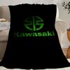K-Kawasaki-ES Coperta con Logo Cool in Flanella Calda Confortevole Morbido Peluche per Picnic Letti Divani Case e Camere da Letto