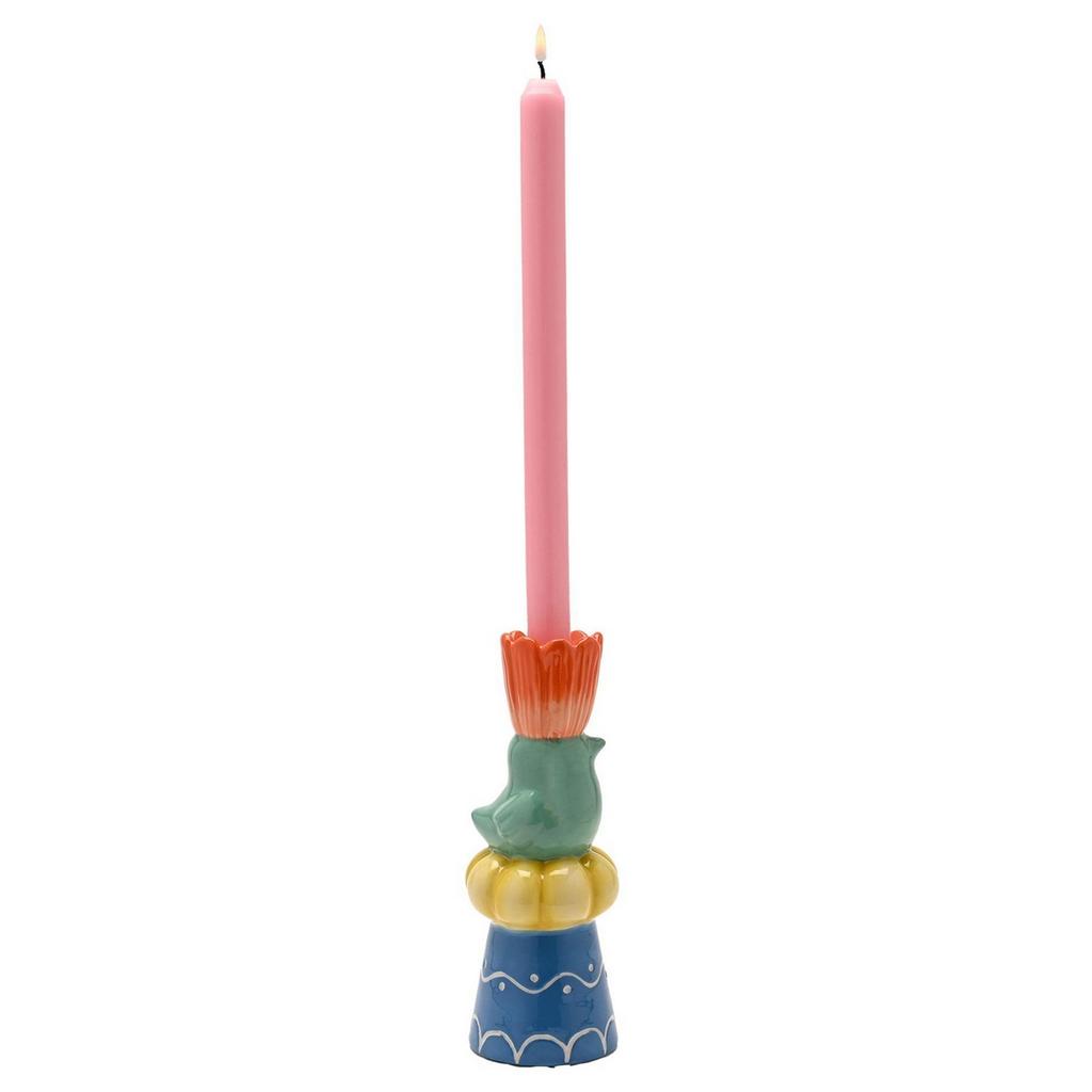 Hestia Flowers And Birds Candle Holder
