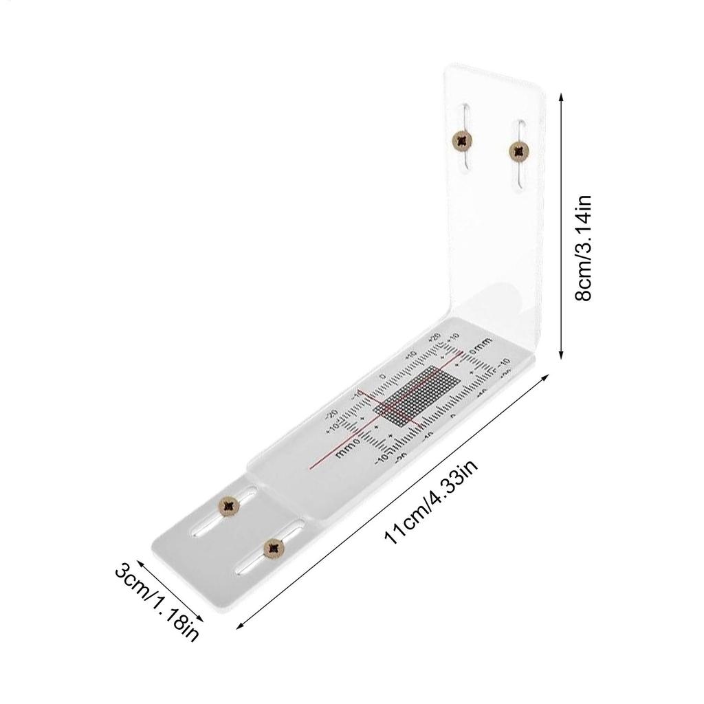 Concrete Crack Monitor L Shape Acrylic Ruler Crack Monitoring Tool for Detection Tracking Building Internal External Wall Corner