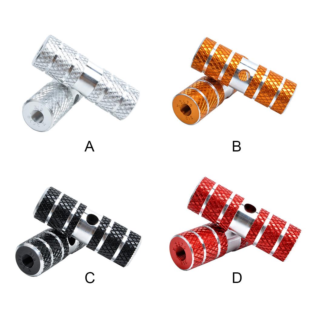 Packung mit 2 Fahrradfußrasten Aluminiumlegierung Gewinde Mountainbikes Fuß Anti-Rutsch-Rille Tragbar Outdoor Achspedal Ersatz