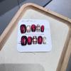 Handmade Thai-Style Press-On Nails Short Red Cat Eye Acrylic Tips Women Christmas New Festive Look