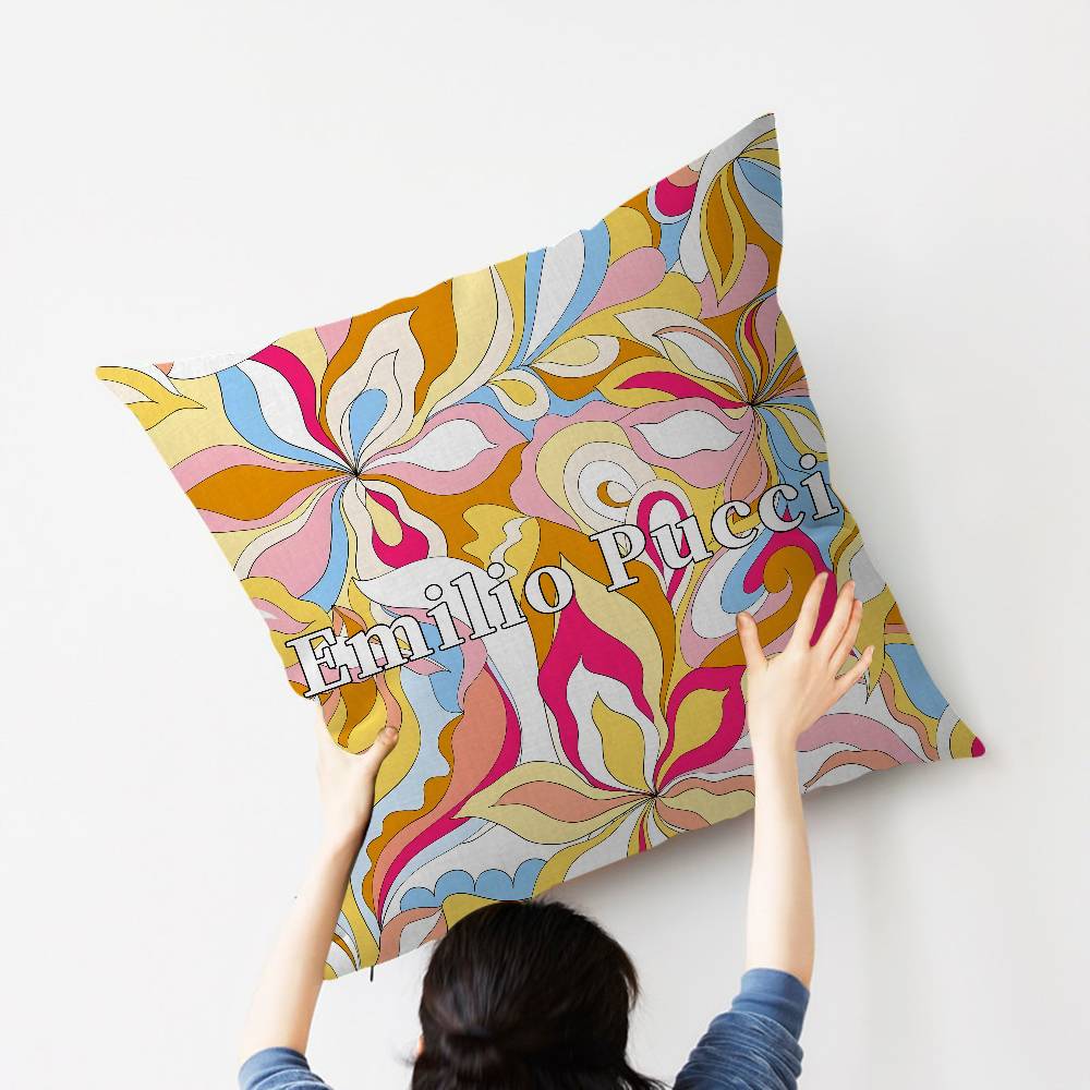 Fashion EEEEmilio logo PPucci Maple Design Cushion Cover Happy Autumn Harvest decor Holiday Decorati Pillow Cover