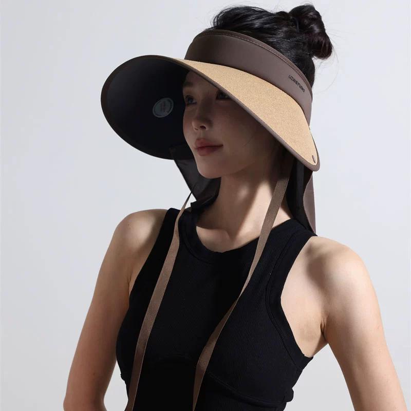Summer Outdoor Wide Brim Sun Hat Foldable Portable Bucket Hat Women’s Fashion for Beach and Travel