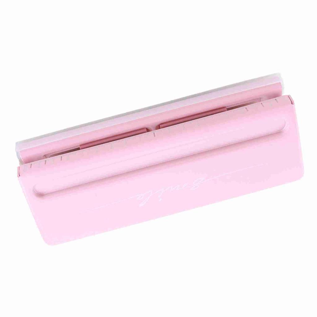 6 Hole Punch Pink Anti Slip Metal Structure Adjustable 6 Hole Spacing Paper Binding Planner Inserts Hole Punch