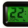 Clock For Car LED Solar-Powered Interior Decoration Portable Adhesive Electronic Car Clock For Truck Auto Automotive Scooter