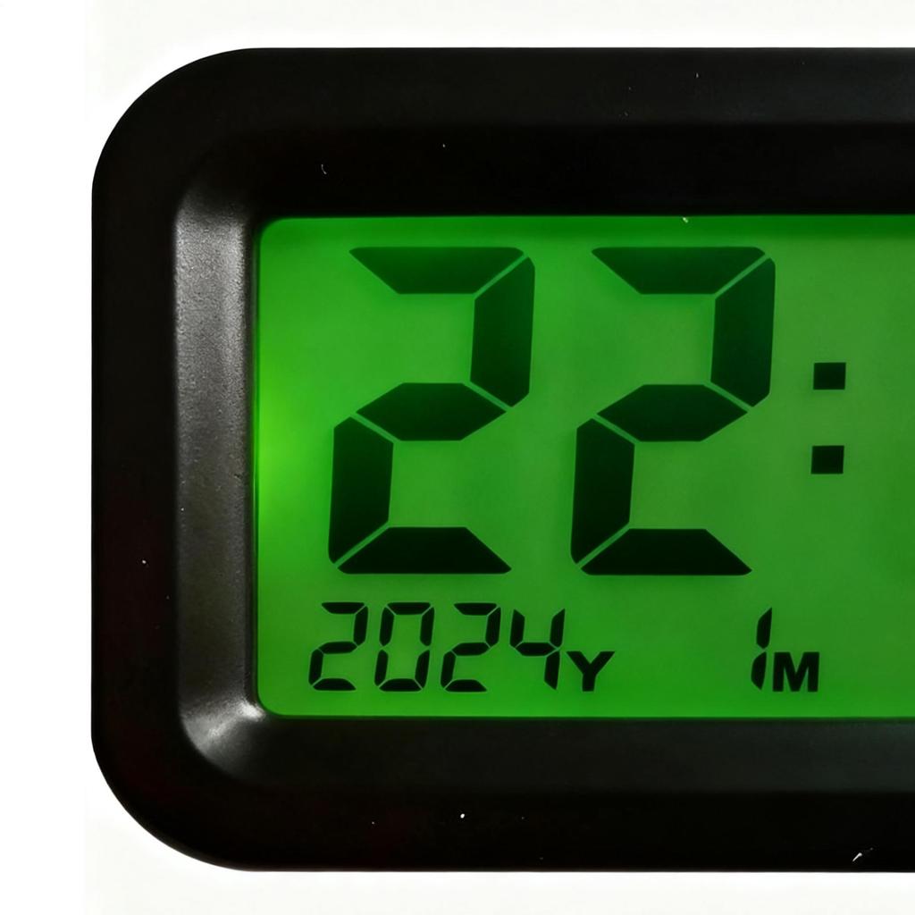 Clock For Car LED Solar-Powered Interior Decoration Portable Adhesive Electronic Car Clock For Truck Auto Automotive Scooter