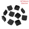 10pc Black Plastic Steel Square Pipe Plug Furniture Accessory Leg Plug Anti Slip Feet Protector Pad Plastic Square Tube Cap Plug