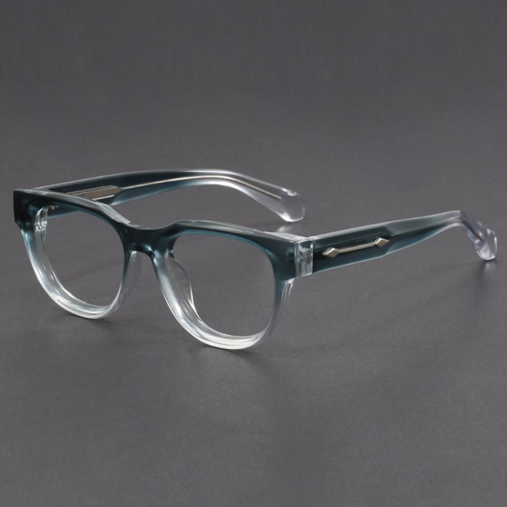 Retro Handmade Glasses for Men and Women Tortoiseshell Blue Light Glasses Large Frame Women All-match Anti-blue Light Gradient G