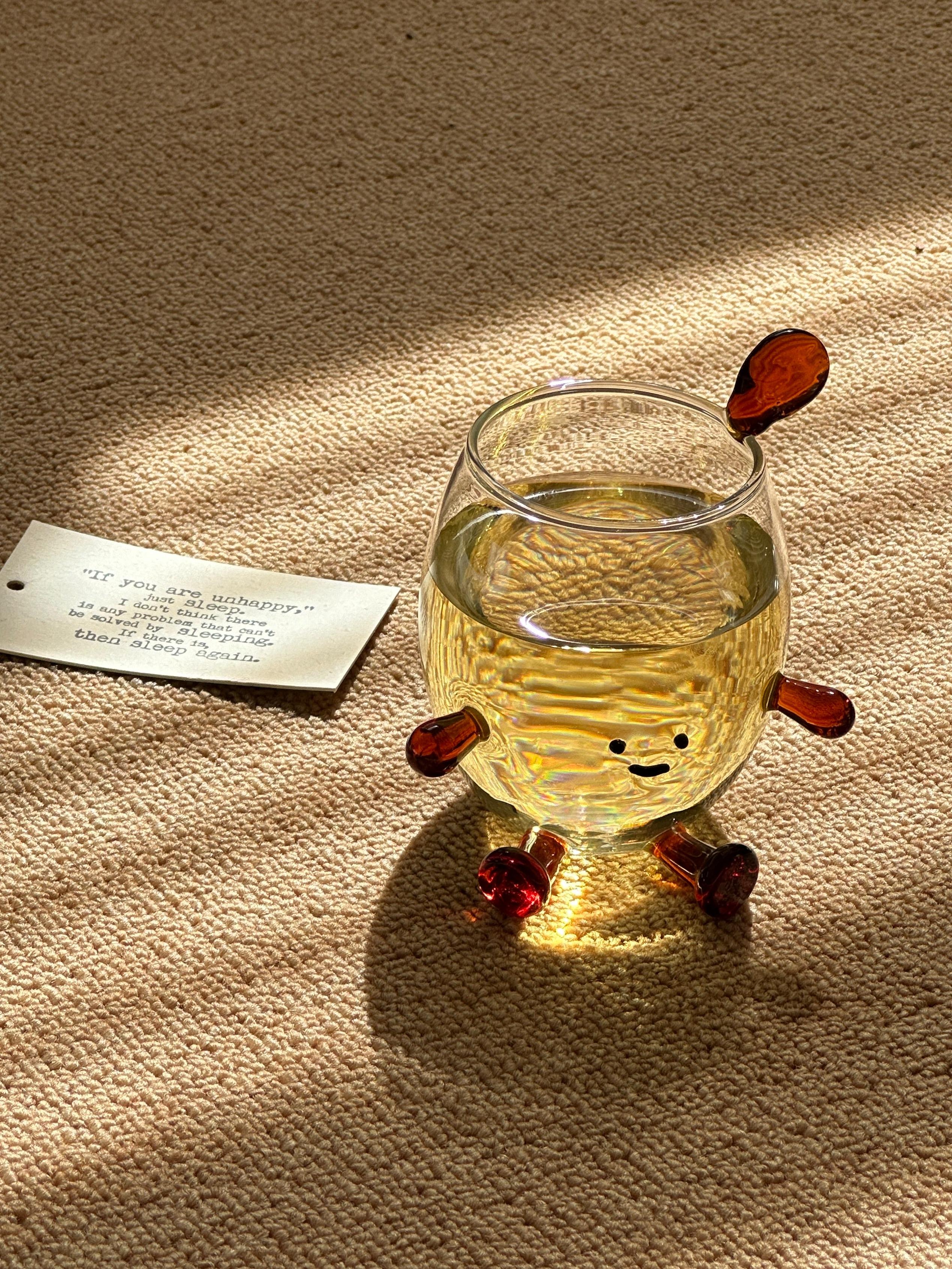 Creative Instagram-style Coffee Bean Cute Glass Cup Cartoon Foot Gift for Others Milk Mug 301-400ml