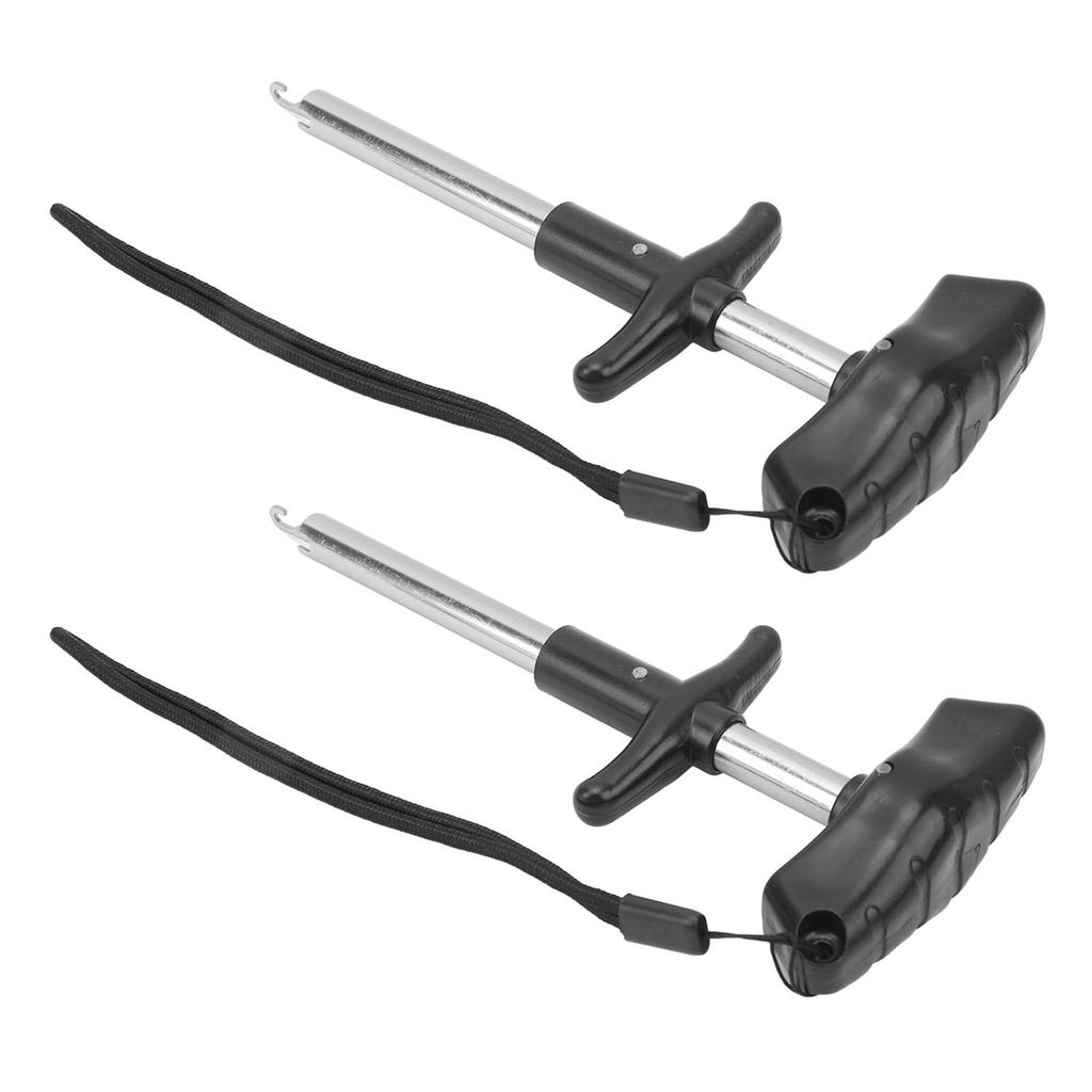 2pcs Easy Fish Hook Remover T Shape Fish Hook Separator Tools Portable Easy Reach Aluminum Fishing Hooks Extractor