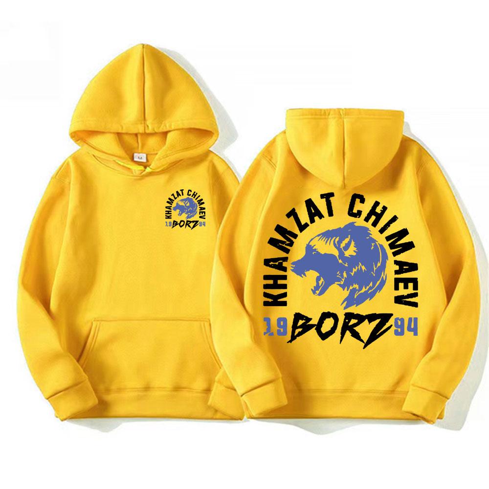 Pánské retro sportovní oblečení Khamzat Chimaev Harajuku s potiskem borz. Neformální streetwear na podzim a zimu