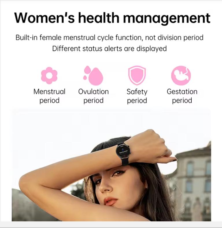 Smartwatch Women NFC Heart Rate Monitorng Bluetooth Call Watch Voice Assistant Sport Fitness Waterproof Smart Watch