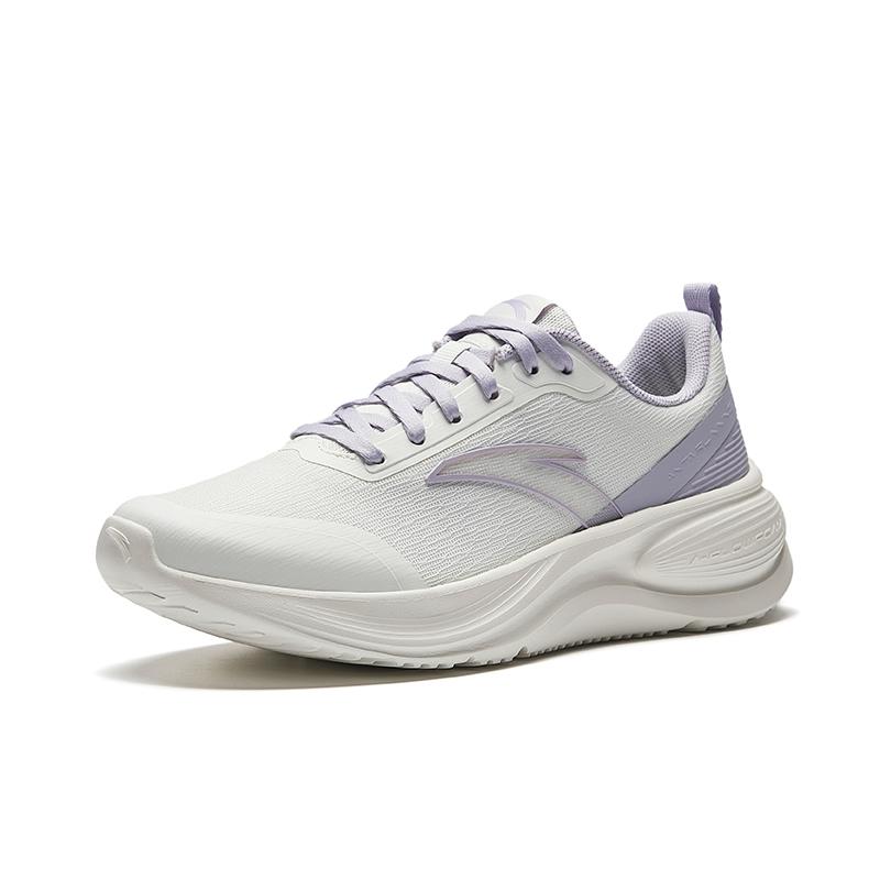 Anta Fly Fast Comfortable Upgrade Height Increasing Lightweight Breathable Low Top Casual Running Shoes Women sneaker White Purple 922535508-4
