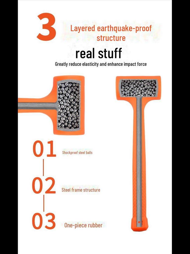 Multi-Function Non-Elastic Rubber Hammer for Tile and Wood Floor Installation