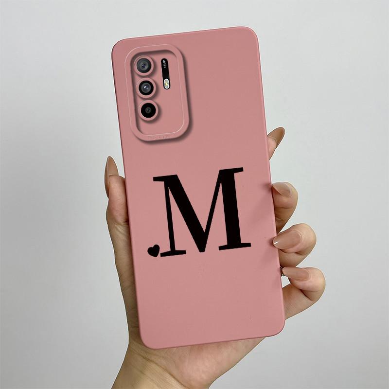 For oppo A94 5G Case OPPO Reno5z Reno 5z F19 Pro Plus Cute Letters Square Phone Case CPH2211 CPH2211 Shockproof Back Cover case