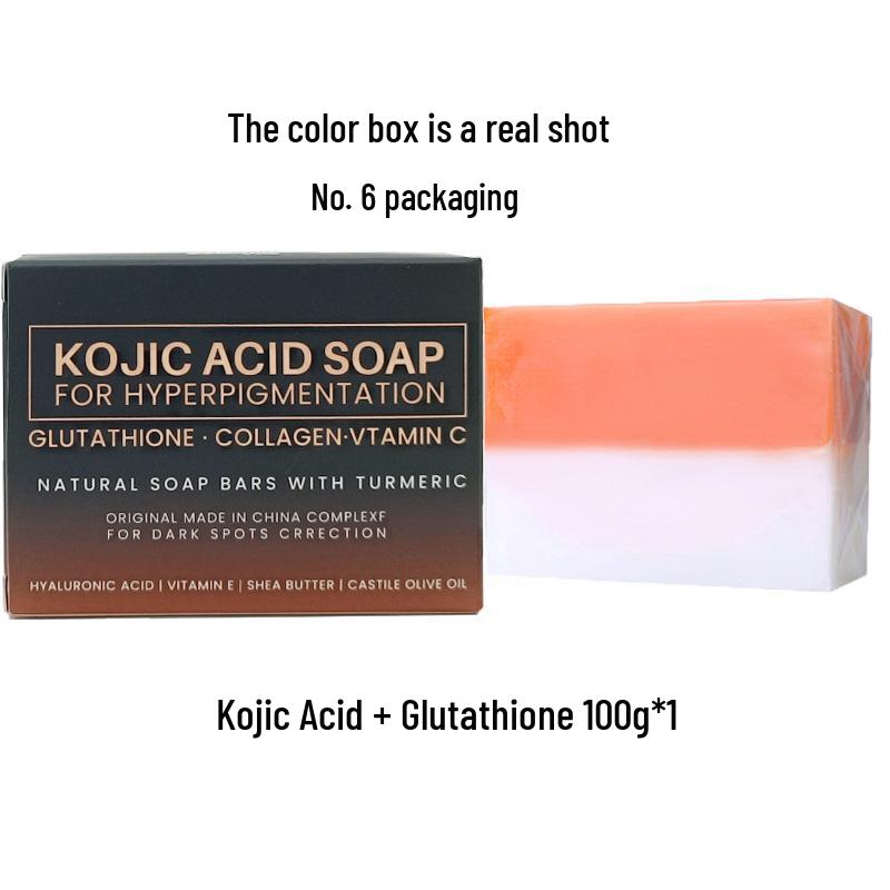 Sada ručně vyráběných mýdel s kyselinou kojovou, papájou a kurkumou s esenciálními oleji