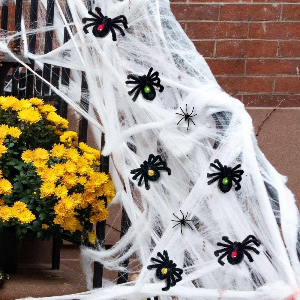 

Realistic Ghost Festival Cobweb Decoration Plastic Cotton Cobweb Halloween style A
