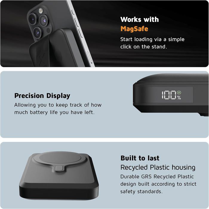 External Battery - XTORM - 10000 mAh - Wireless Charging - Magnetic - USB-C 15W Fast Charging