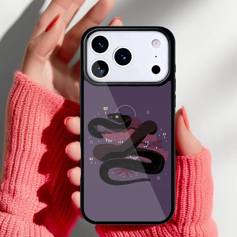 Snake Drawing Art Phone Case for iPhone 17 Air 16e 15 14 13 Pro Max Back Cover for 12 11 Pro Coque
