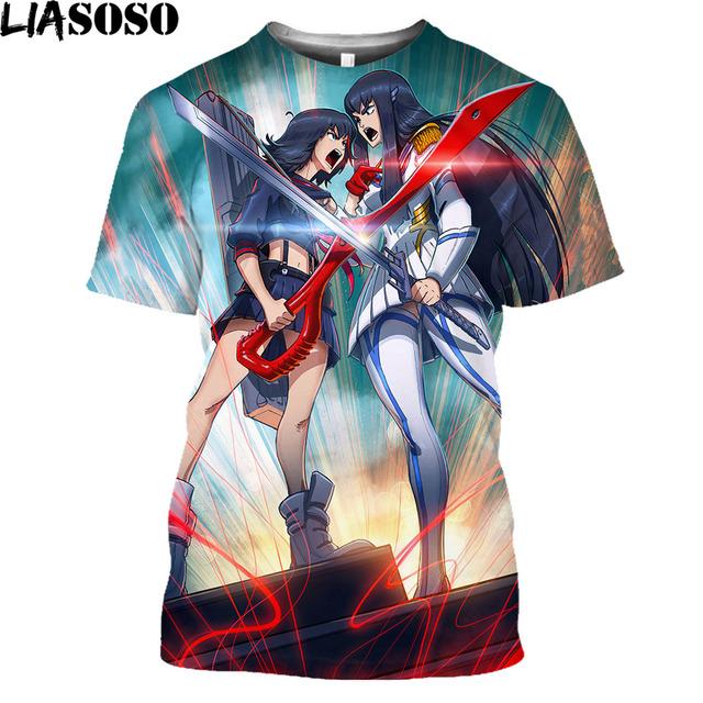 Anime Kill La Kill Printed 3D T-shirt Men Women Summer Loose Harajuku Style Shirts Unisex Streetwear Tees Tops