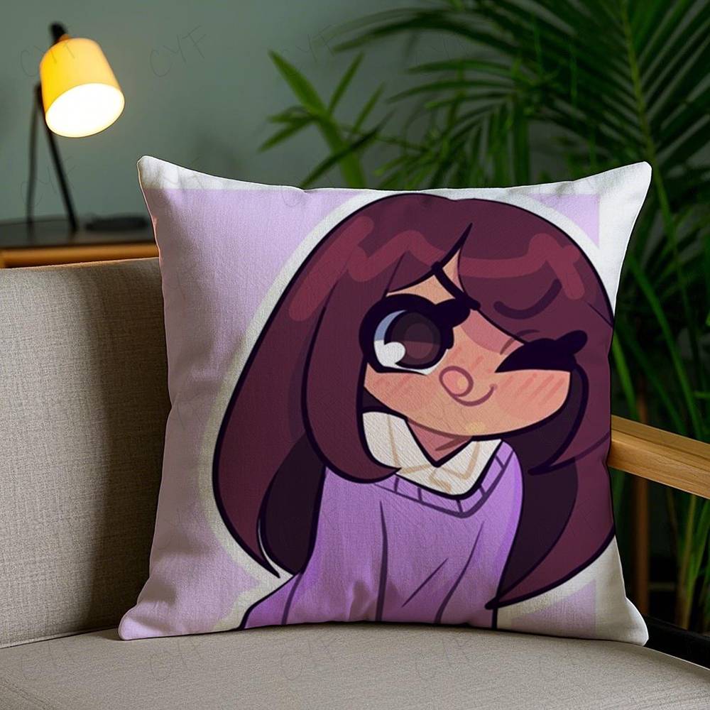 Aphmau Meow Anime Cats Pillow Case Safe Custom Photo Pillow, Anti-Fade Brushed Fleece Cushion, Maternal & Infant Safe.
