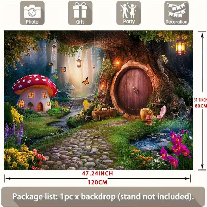 Enchanted Forest Tapestry, Fairy Tale Background Cloth, Home Decor
