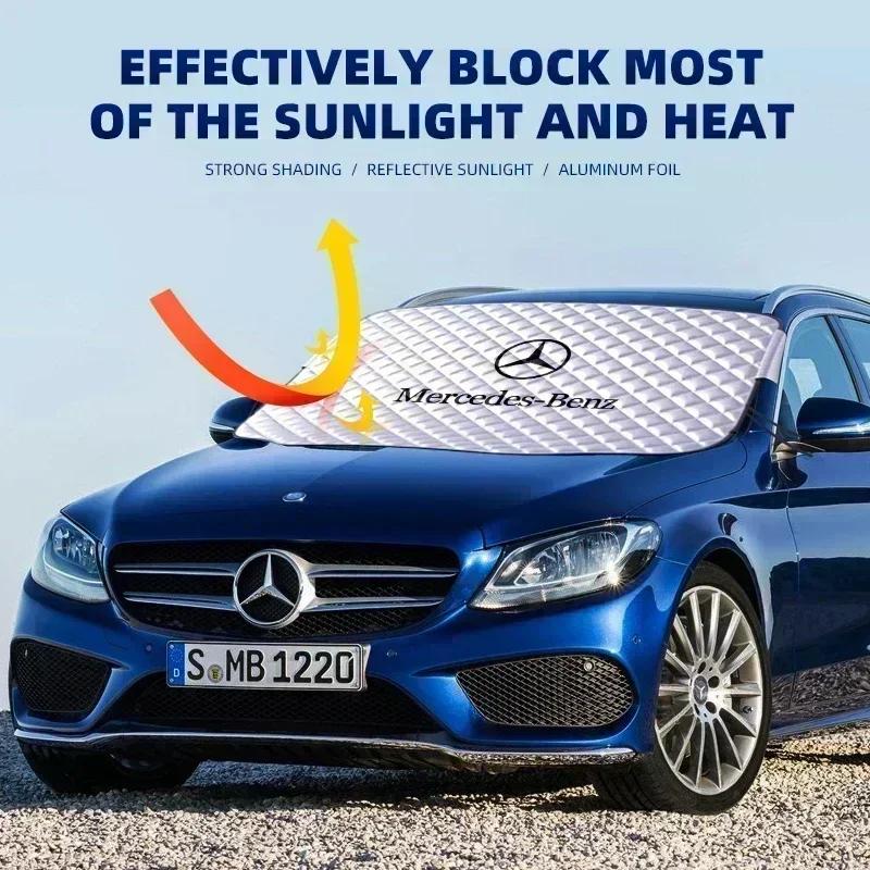 CFC1 For BENZ Car Windscreen Cover Front Cover Anti Snow Frost Ice Shield Dust Protector For Mercedes Benz W203 W204 W205 W206 W176 W