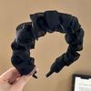 Retro High Skull Imitation Pearl Headband Anti-Slip Design Ribbon Decor Hair Hoop Retro Charm Hair Accessory